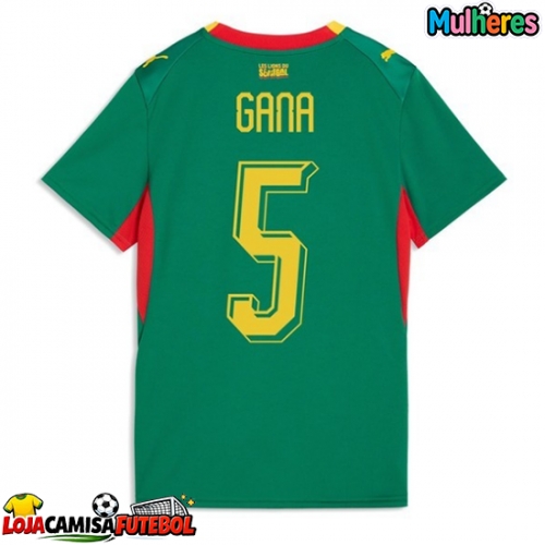 Camisa de Futebol Senegal Idrissa Gueye #5 Equipamento Secundário Mulheres Mundo 2026 Manga Curta